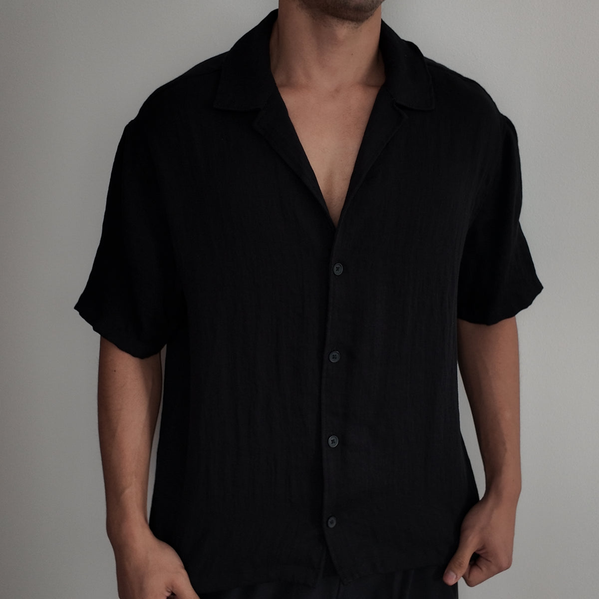 Camisa Negra Oversize