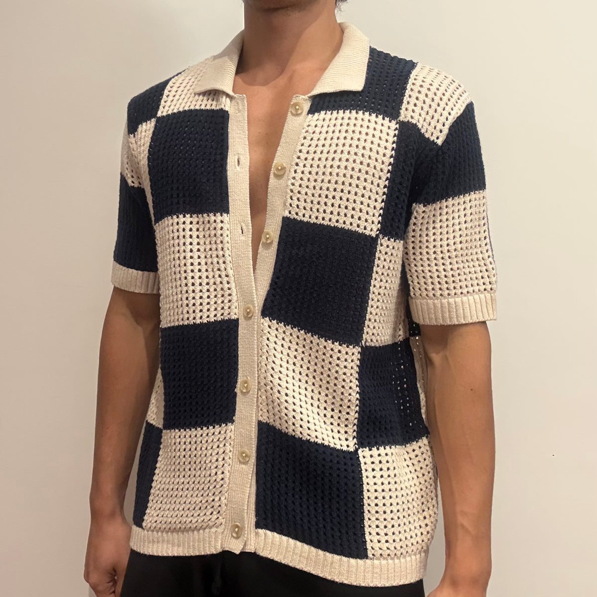 Camisa Checkboard Tejida