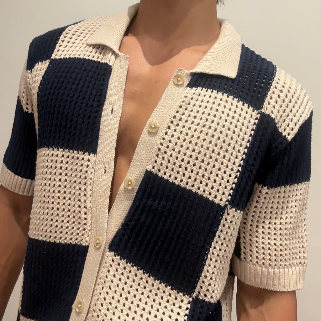Camisa Checkboard Tejida
