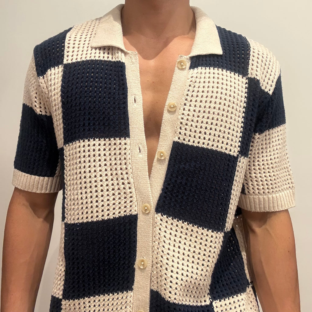 Camisa Checkboard Tejida